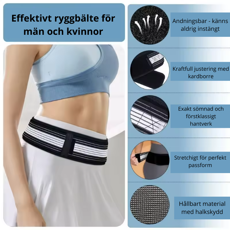 Midjebälte - För dig som vill ha stabilitet och smärtlindring